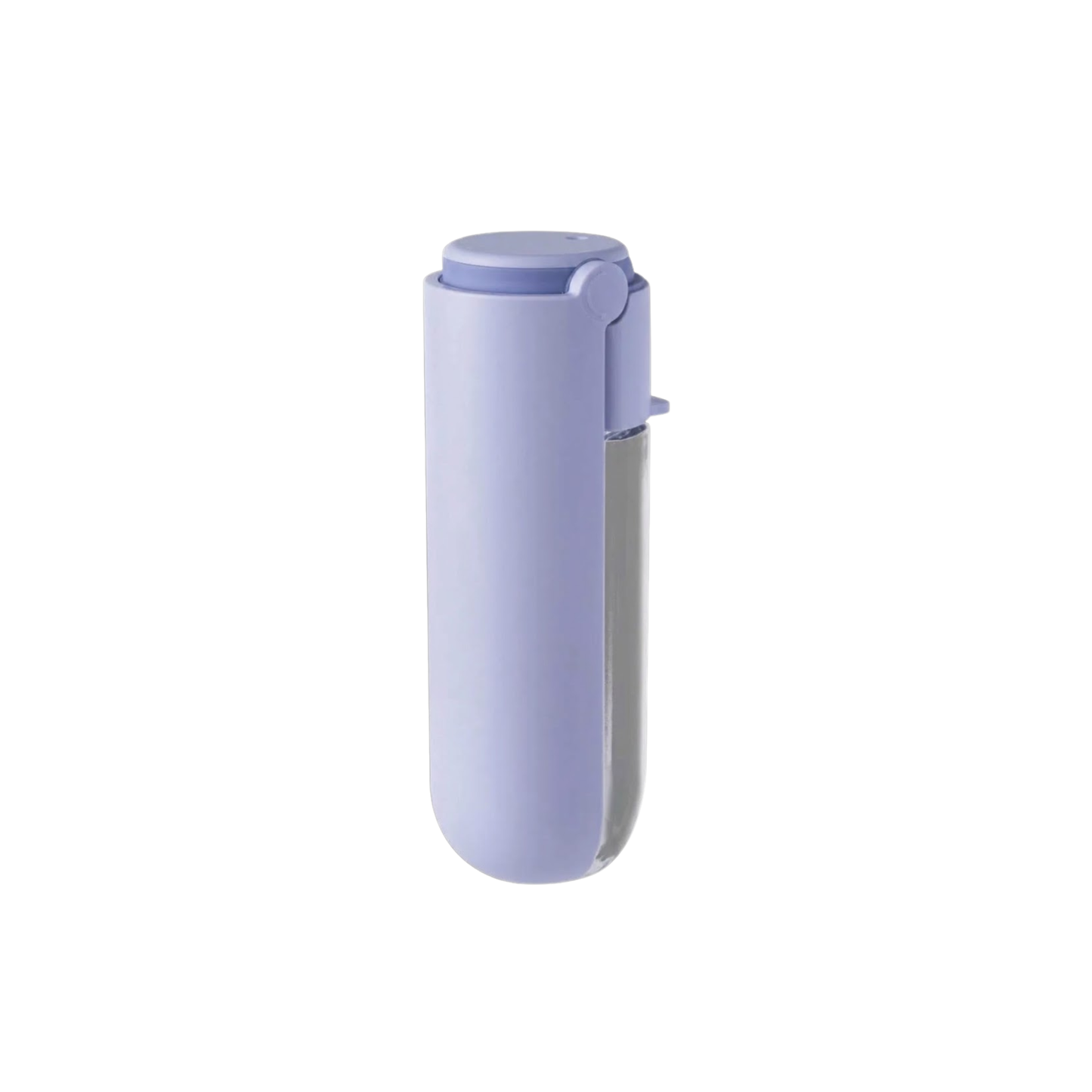 WoofPick portable dog water bottle in lavender purple